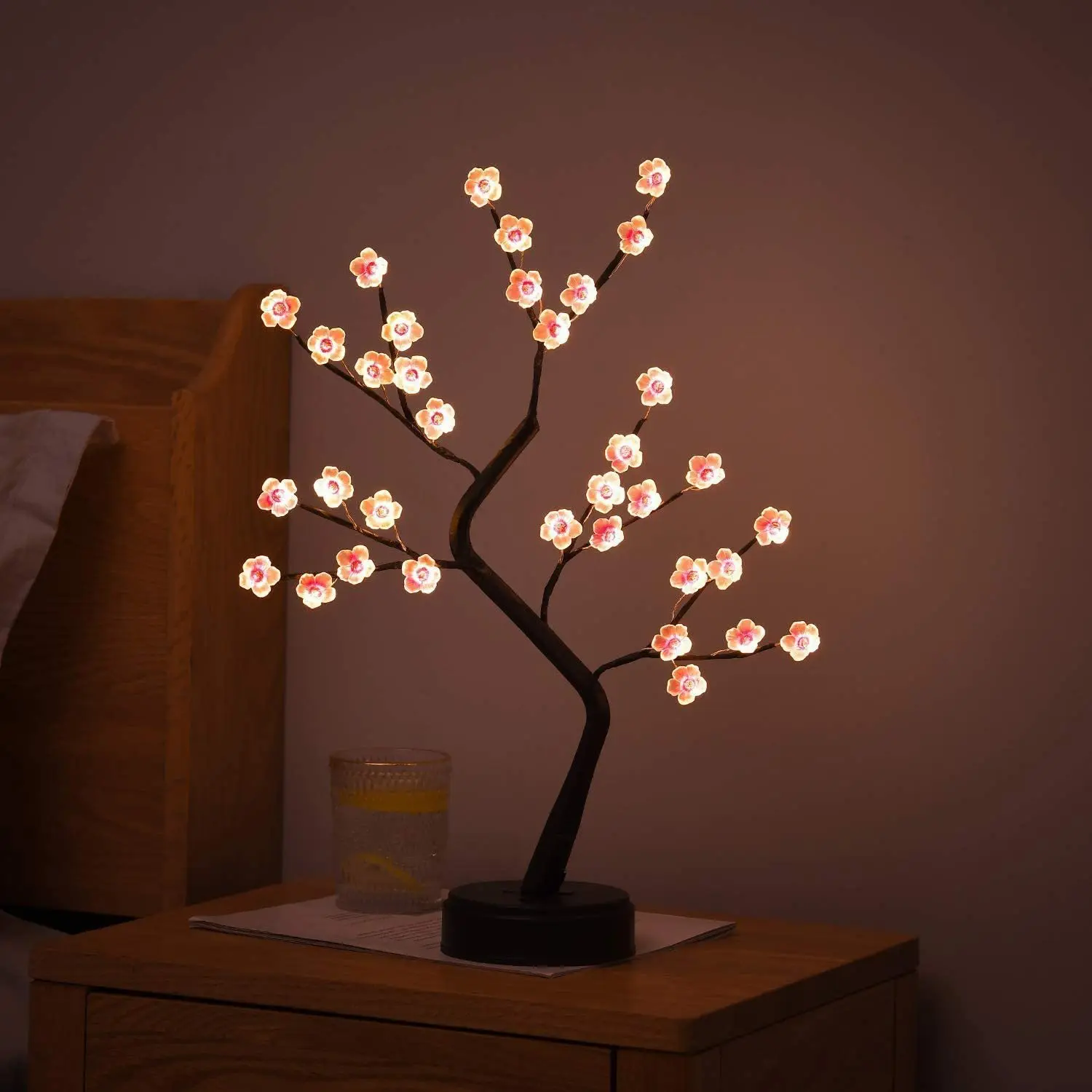 LED flower Table Lamp USB Christmas Tree Fairy Light Night Light Home DIY Party Wedding Bedroom Decoration Holiday birthday Gift