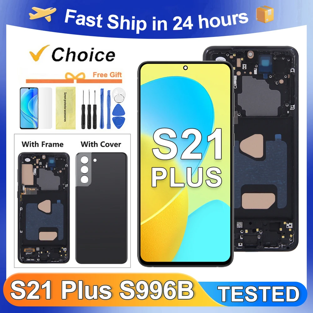 S21 Plus For Samsung For S21+ 5G Tested G996B G996U G996W LCD Display Touch Screen Digitizer Assembly Replacement