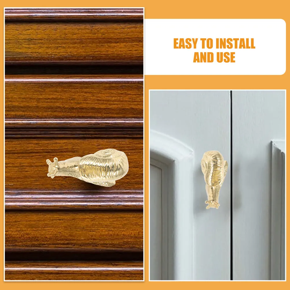 

Snail Shaped Brass Cabinet Knob Replacement Furniture Handle for Kitchen Bathroom Dresser Wardrobe Drawer Pulls Metal Cabinet