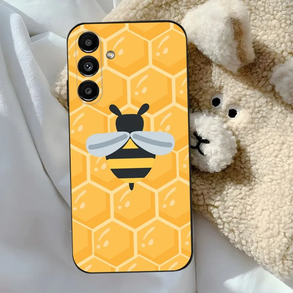 Honey Bee  Phone Case For Samsung S24,23,22,30,21,10,9,Ultra,Plus,Lite,FE,5G Black Soft Case