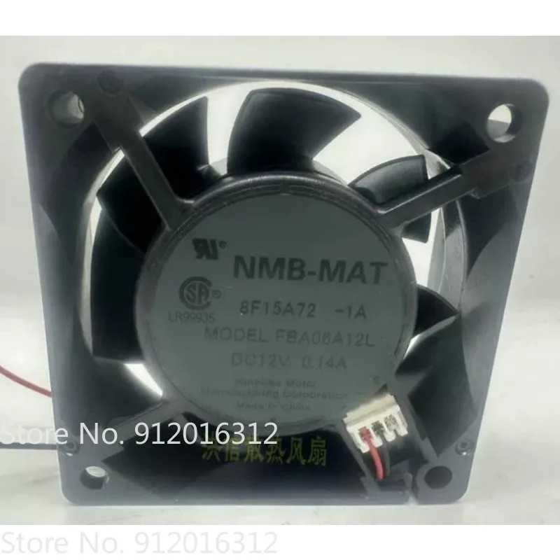 Original New Fan for NMB-MAT FBA06A12L 6025 6cm 12V 0.14A  2 Wire Cooling Fan