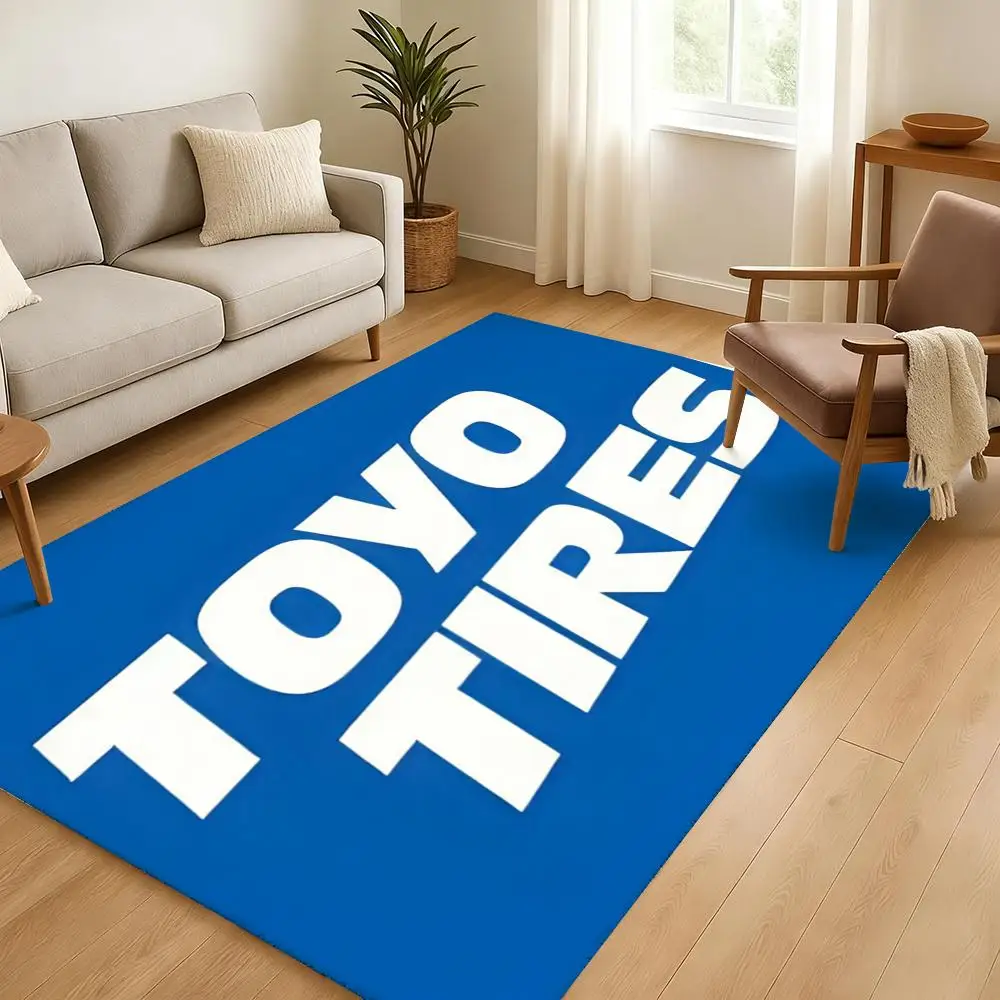To-yos Tires Floor Mat Soft Thickened Absorbent Non-Slip Bedroom Living Room Door Mat Home Decor Flannel Rugs