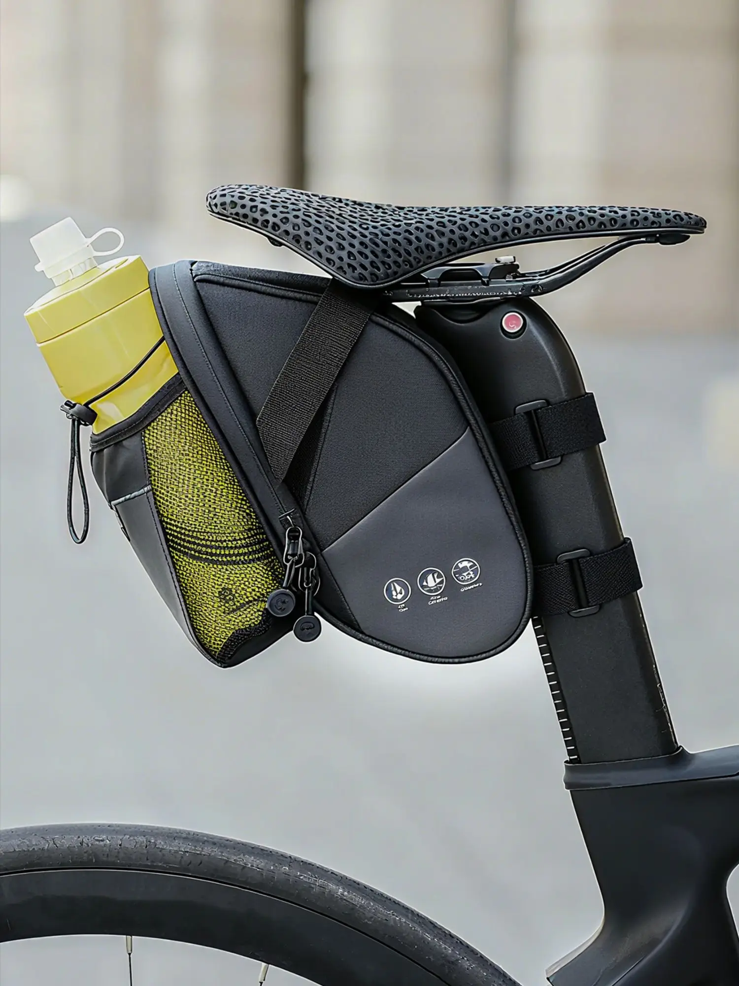 AliExpress OFFBONDAGE Bike Seat Bag with Water Bottle Holder Bag Waterproof Reflective 2L Bicycle Saddle Bag Storage mtb Bike Tail Bag