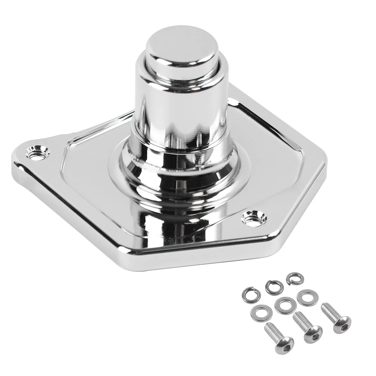Motorcycle Solenoid Cover Push Button Starter Chrome For Harley Touring Twin Cam Dyna Sportster 1991-2017 EVO Electra Glide