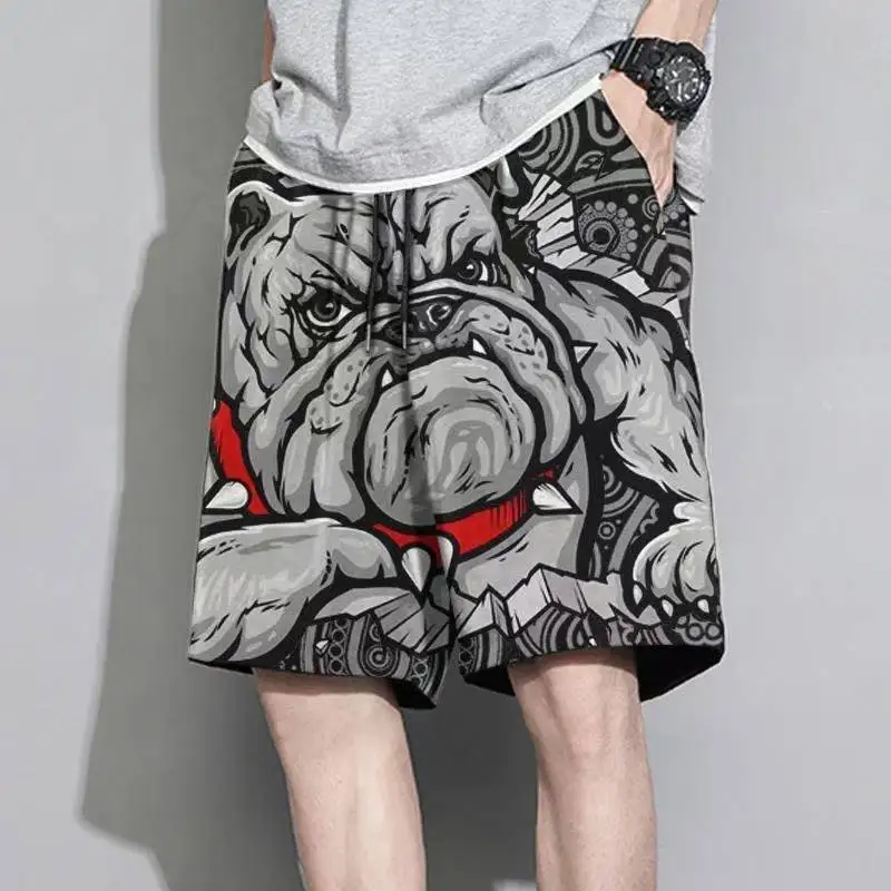 

Summer men's sports shorts smiling face printing Breathable quick drying short for man outdoor pant Men's clothing short de bain