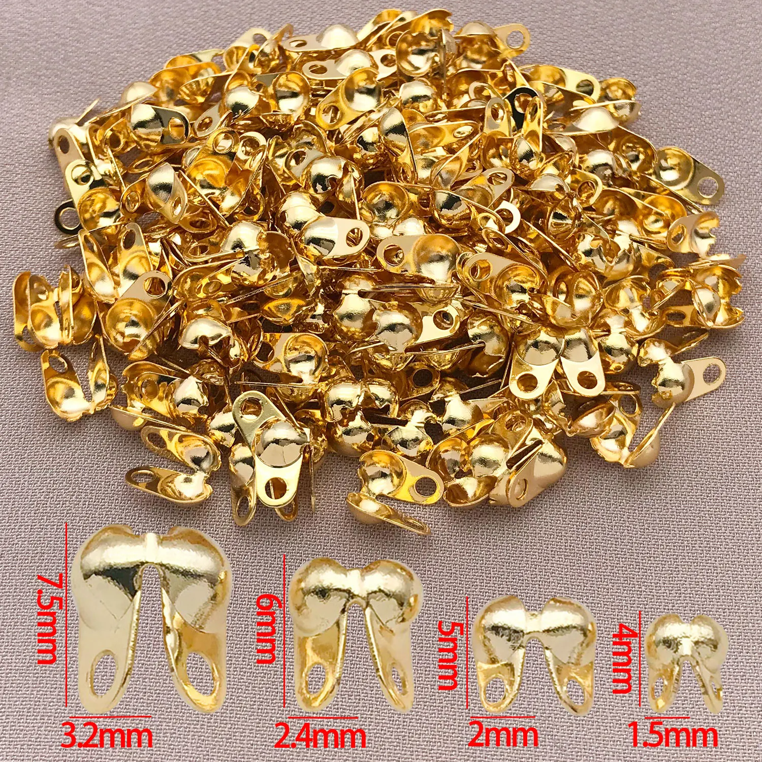 Mix 30 Pieces of 18K Copper Plated Genuine Golden Thick Silvery White Golden Side Clasps, DIY Jewelry Making Accessories image 3