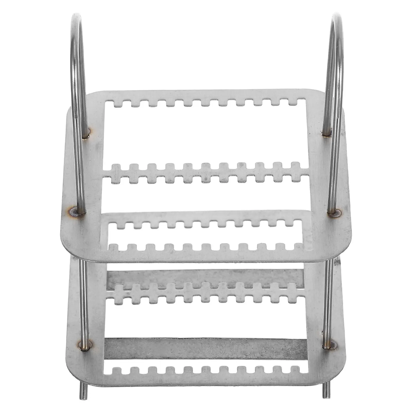 

Stainless Steel Microscope Slide Storage Rack Vertical Laboratory Stand 3.7X2.7X2.7In Multi Slot Holder For Biology Pathology