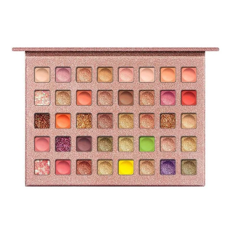 A palette of 40 eye makeup, a matte shimmer glitter metallic eyeshadow palette with a mirror makes a nice birthday gift