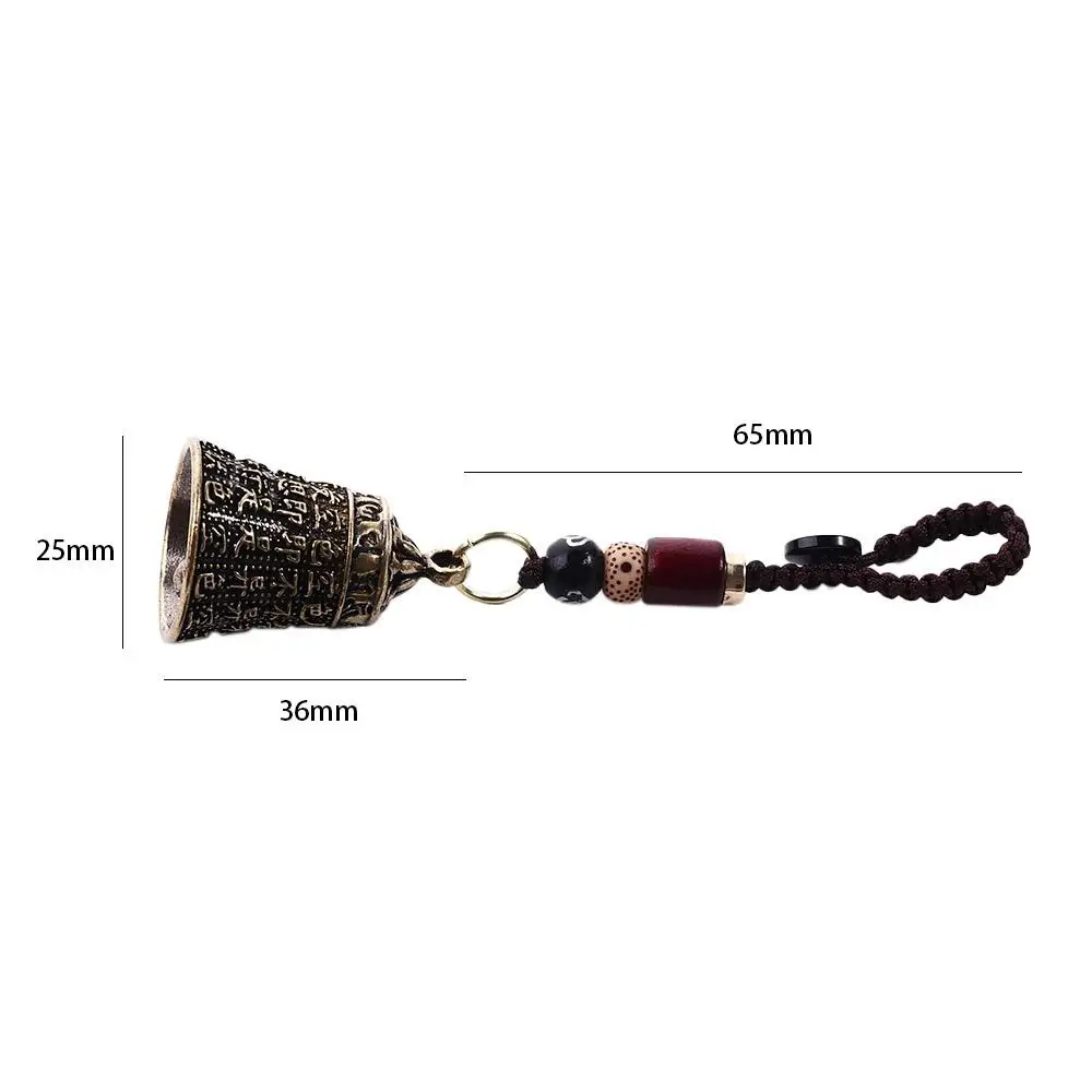 Interior Accessories Car Accessories Scripture Sutra Lanyard Pendants Brass bell Car Key Chain Keyfob Car Key Chain Key Rings