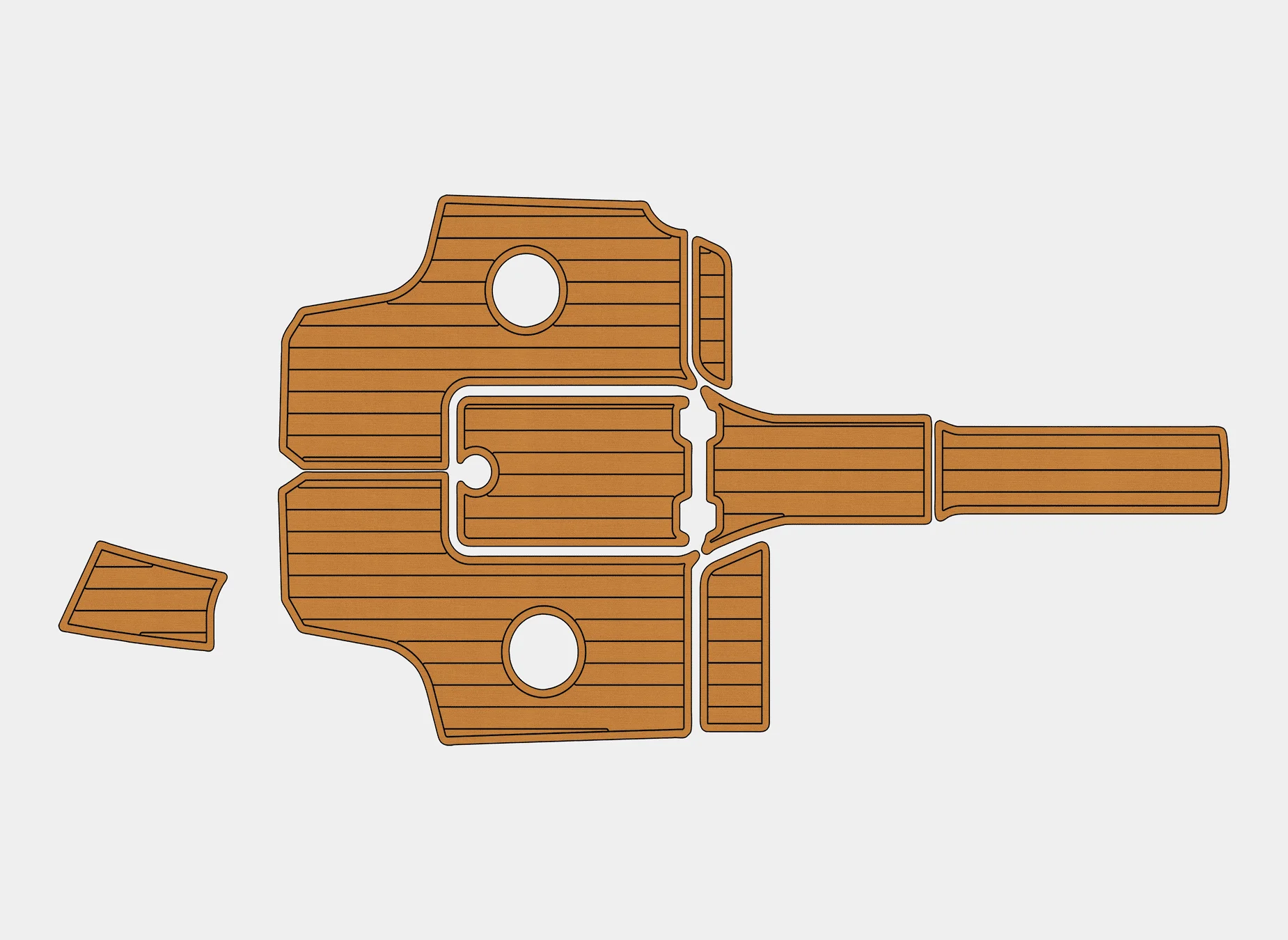 

Non-Slip EVA Faux Teak Marine Mat Self-Adhesive 6mm Yacht Cockpit Pad for 2011-2016 Monterey 244 FS Boat Decking Easy Install