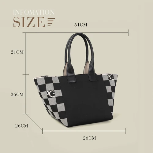 Imagen 2 del producto PG 2025 Otoño e Invierno nuevo diseño de estilo único compras bolso de mano a rayas coloridas bolso de compras de gran capacidad bolso de mano