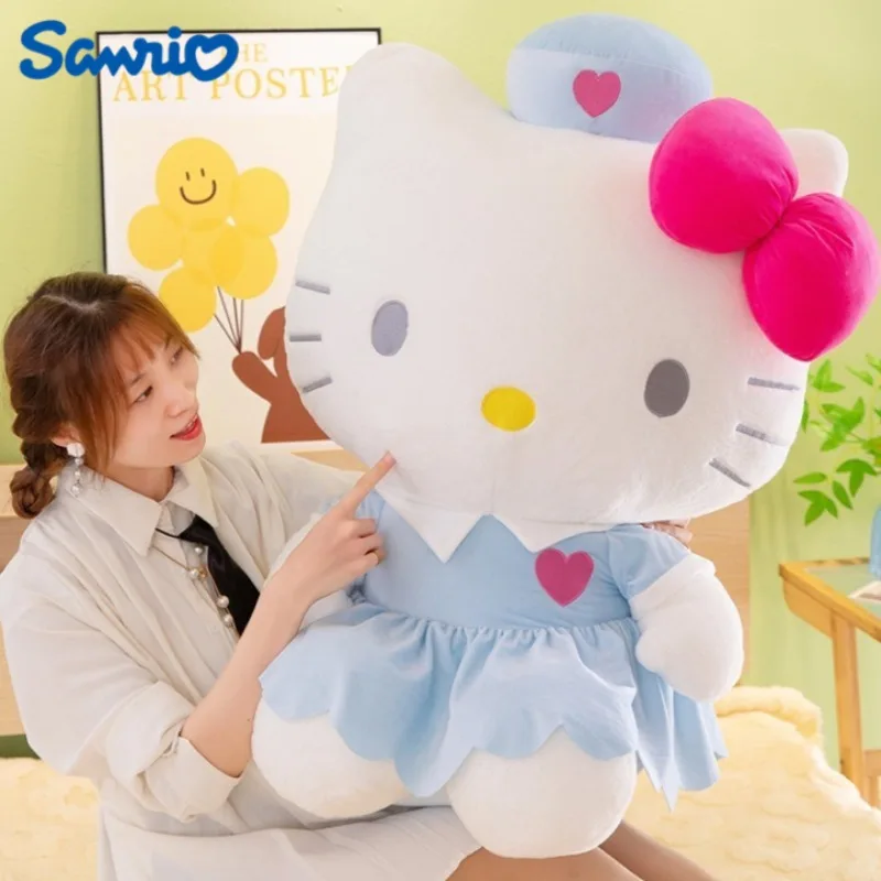 

95 см супер большой размер Hello Kitty Sanrio аниме плюшевая кукла Kawaii украшение комнаты плюшевая подушка детский праздничный подарок