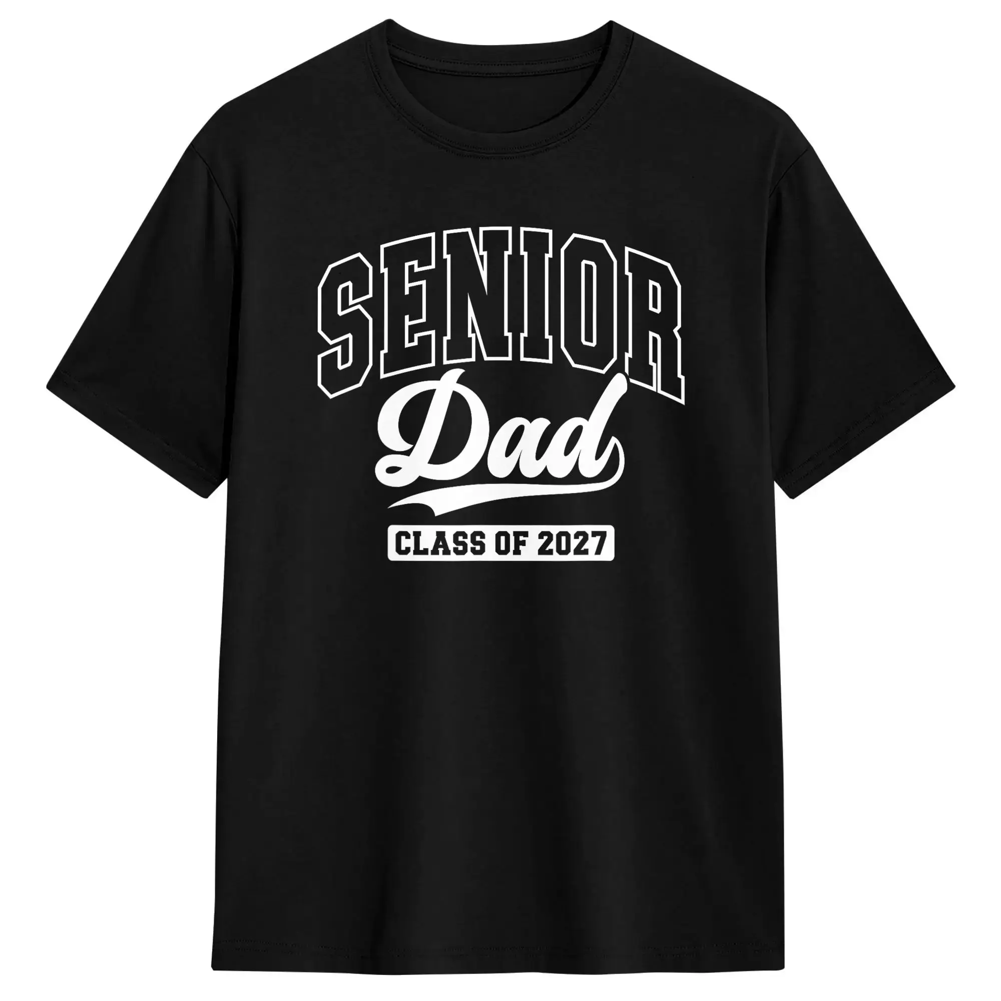 Proud Senior Dad Class of 2027 Graduation 2027 Senior Dad  T Shirt Summer  Novelty T Shirts Cotton Comfortable Plus Size Tees