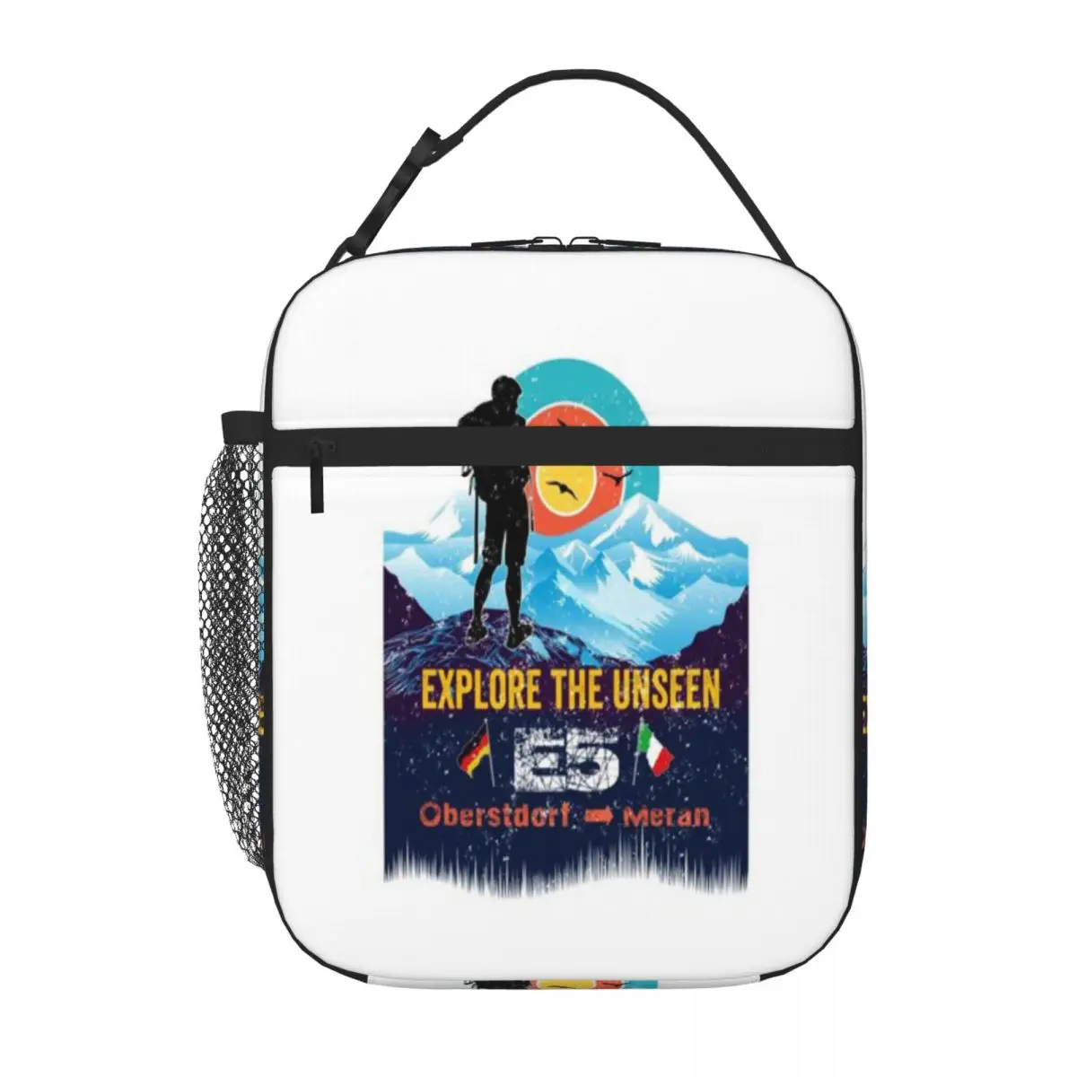 Hot Sale Outdoor Adventure-3 Rainbow Print Reusable Lunch Bag Corporate Lunch Lunch Bag