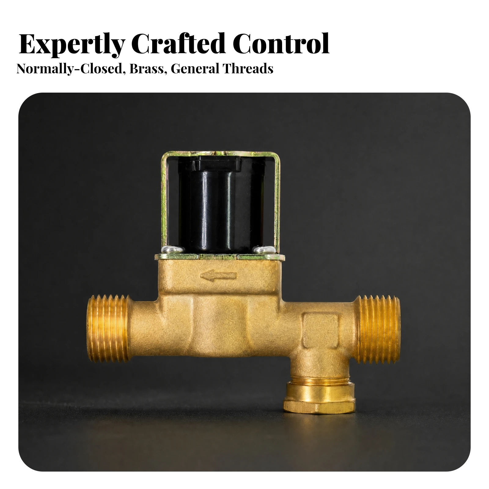 Normally Closed Water Inlet Solenoid Valve Electromagnetic Brass Electric Solenoid Water Valve Anti-Corrosion Low Power
