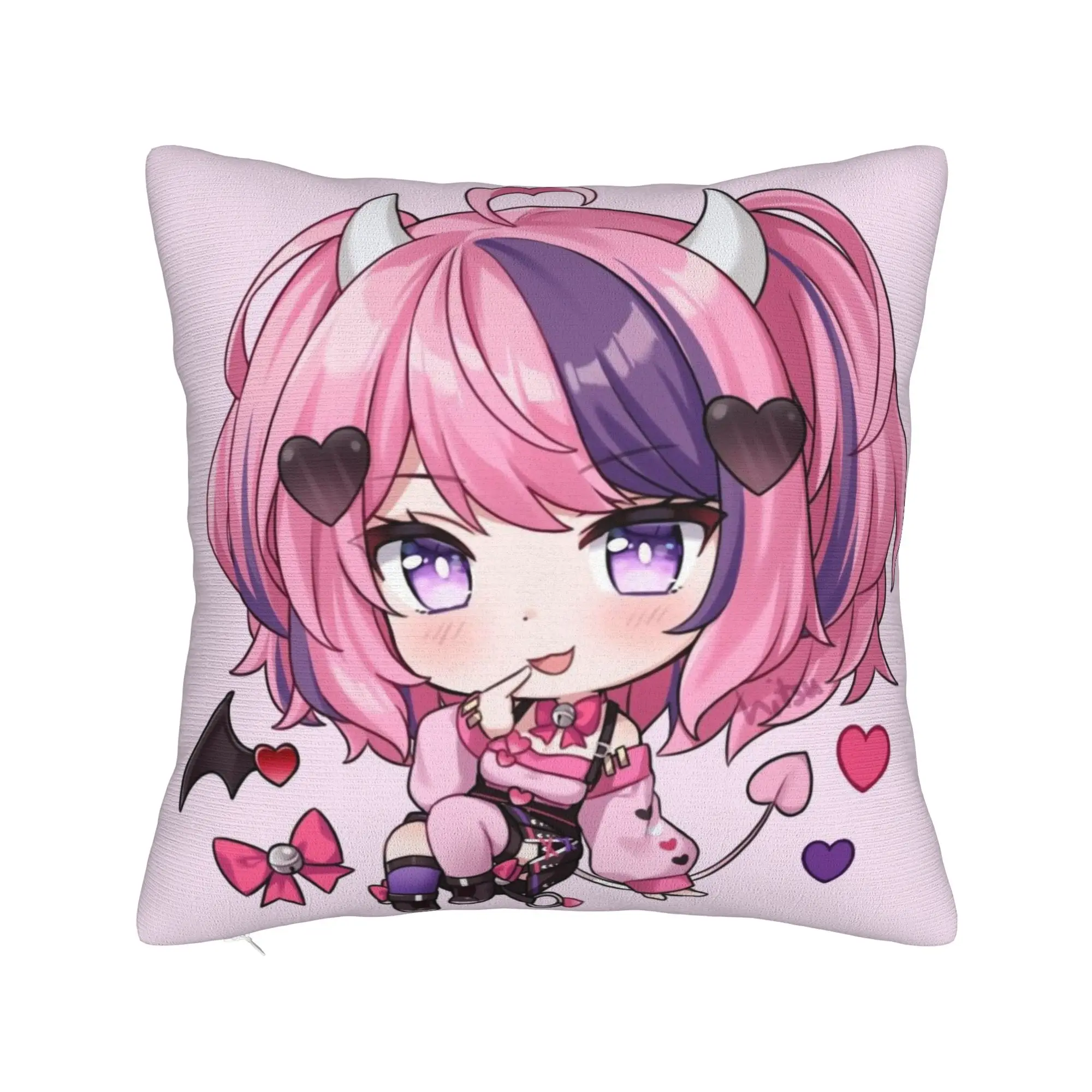 Ironmouse Vtuber Pillow Cover  Kawaii Pillow Case For Sofa Home Decor Custom Pillowcases Gift