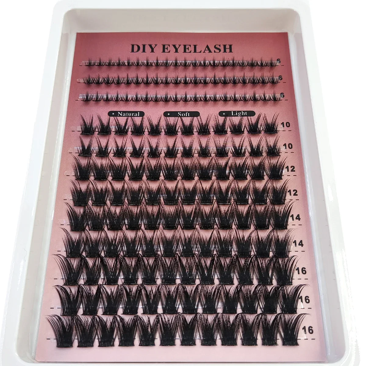 HBZGTLAD Vorgefertigte Fox-Eye Fluffy Lashes Manga Wimpernbüschel Natürliche Katzenaugen-Wimpern mit Spitzen-Wimpernbüscheln und unteren Wimpern – Detail 26