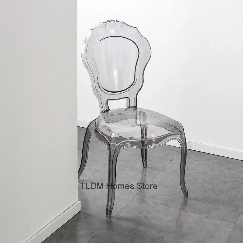 Nordic Creative Dining Chair Acrylic Plastic Negotiation Chair Crystal Palace Chair Transparent Bedroom Furniture Dining Chairs