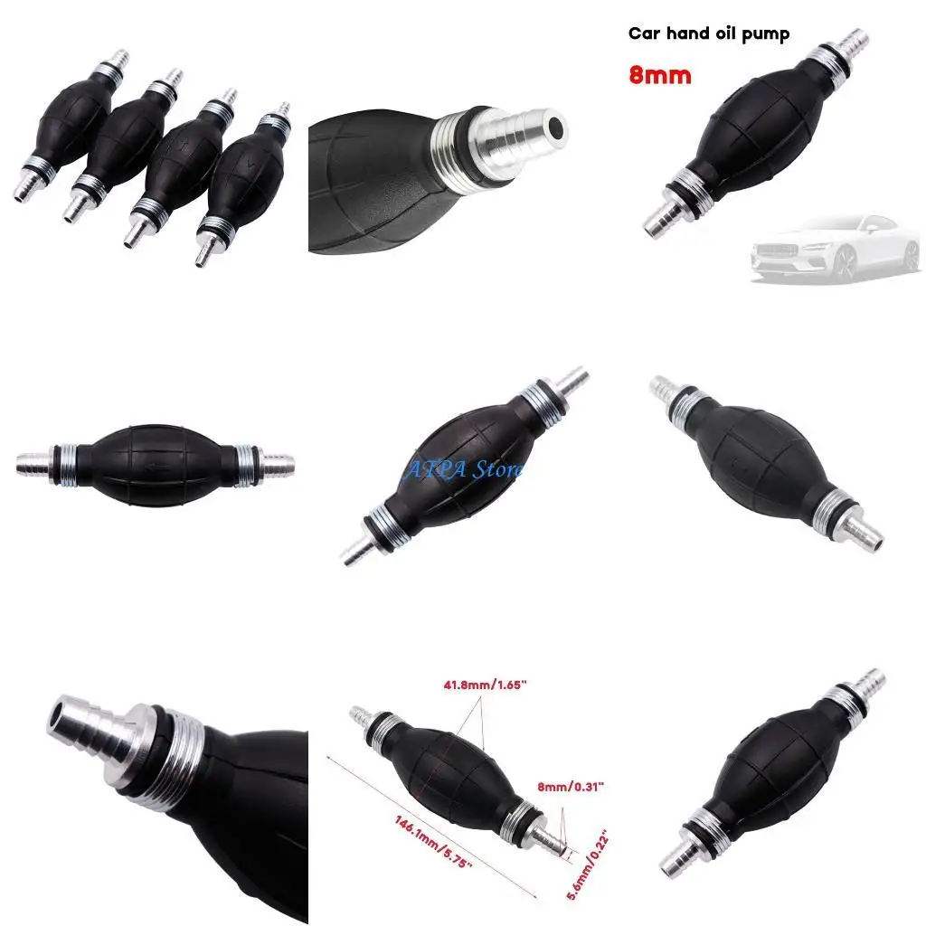 

U13C Universal 8mm Rubber Aluminum Hand Injector All Fuels for Car Motorcycle-Outboar