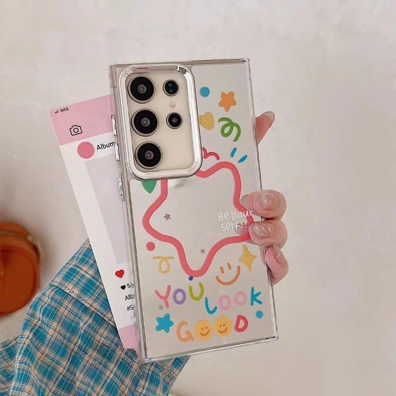 

For Tecno Camon 19 30 Pro Spark 20 Pro Plus 10C 10 20 20C GO 2024 2023 Pop 8 7 Pro Phone Case Colorful Star Mirror Soft Cover