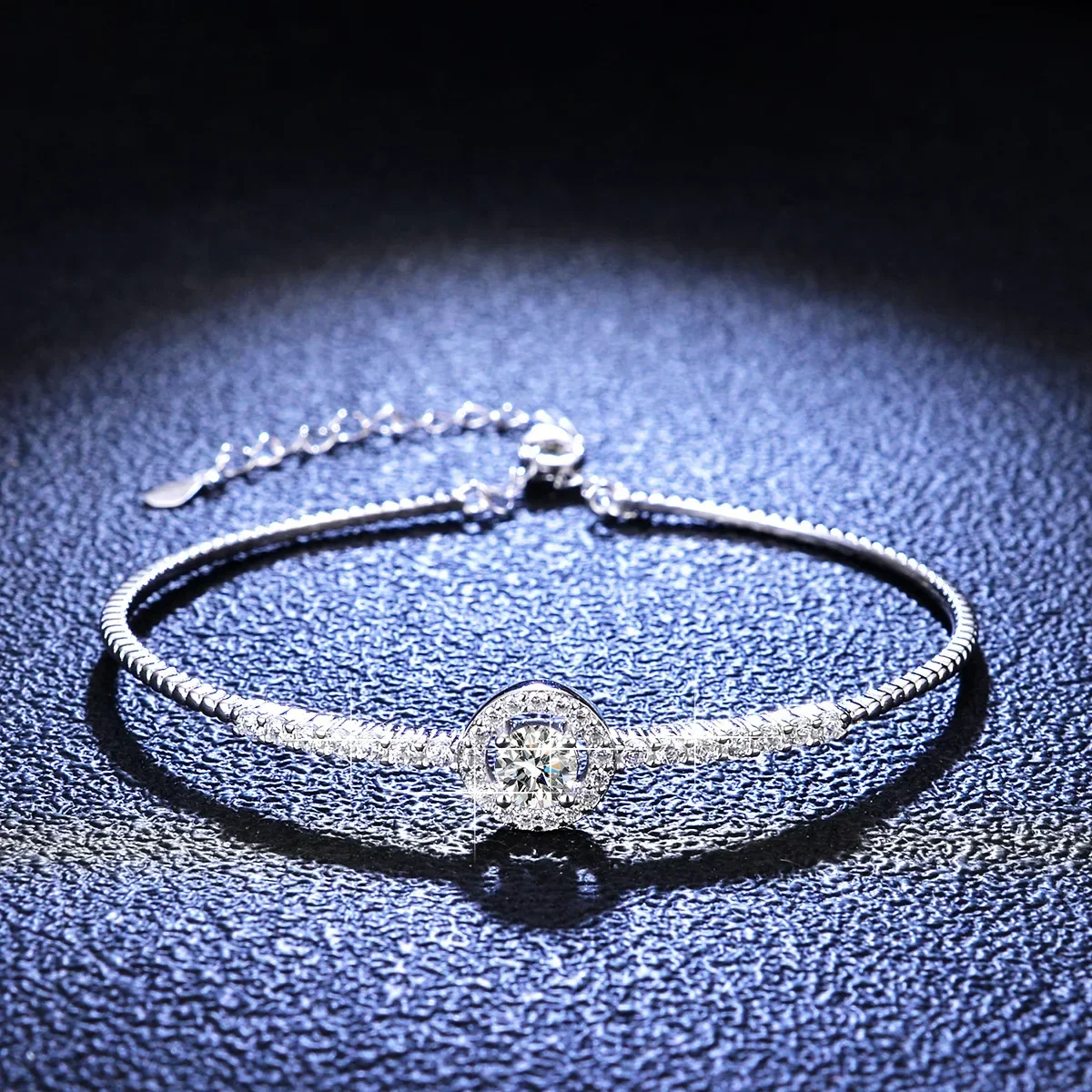 Luxury PT950 Platinum 1 Carat Moissanite Diamond Bracelet High-End Exquisite Jewelry Gift for Girlfriend Mother Souvenir Gift