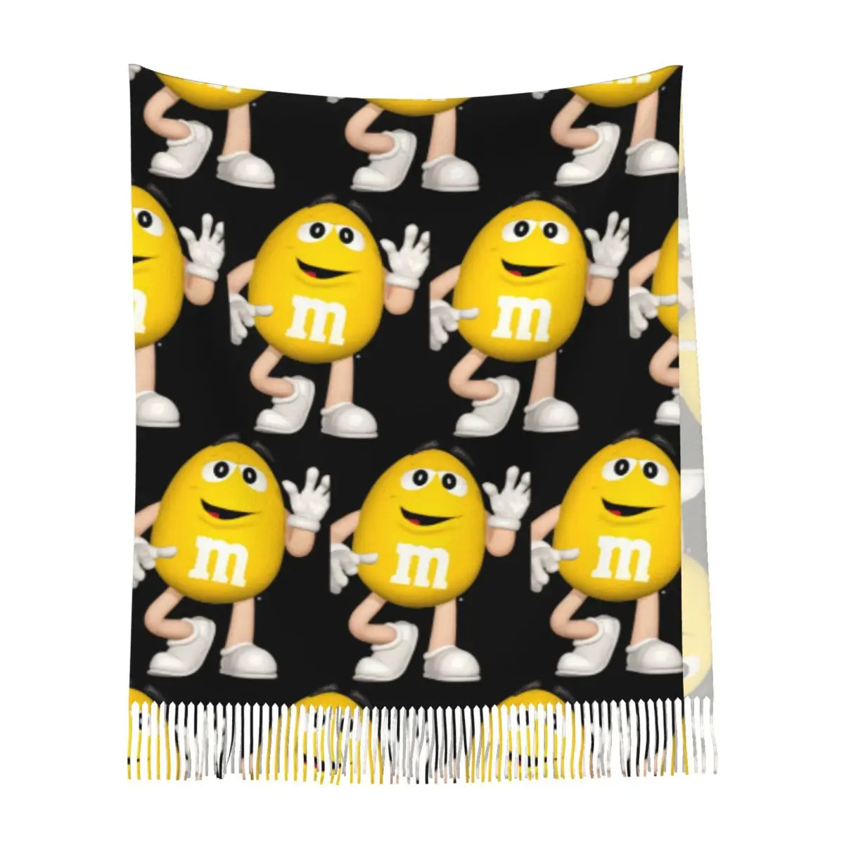 Candy M and M Chocolate Meme Scarf Tassel Scarves Women Soft Warm Shawls and Wraps Long Fall Winter Shawl Wrap