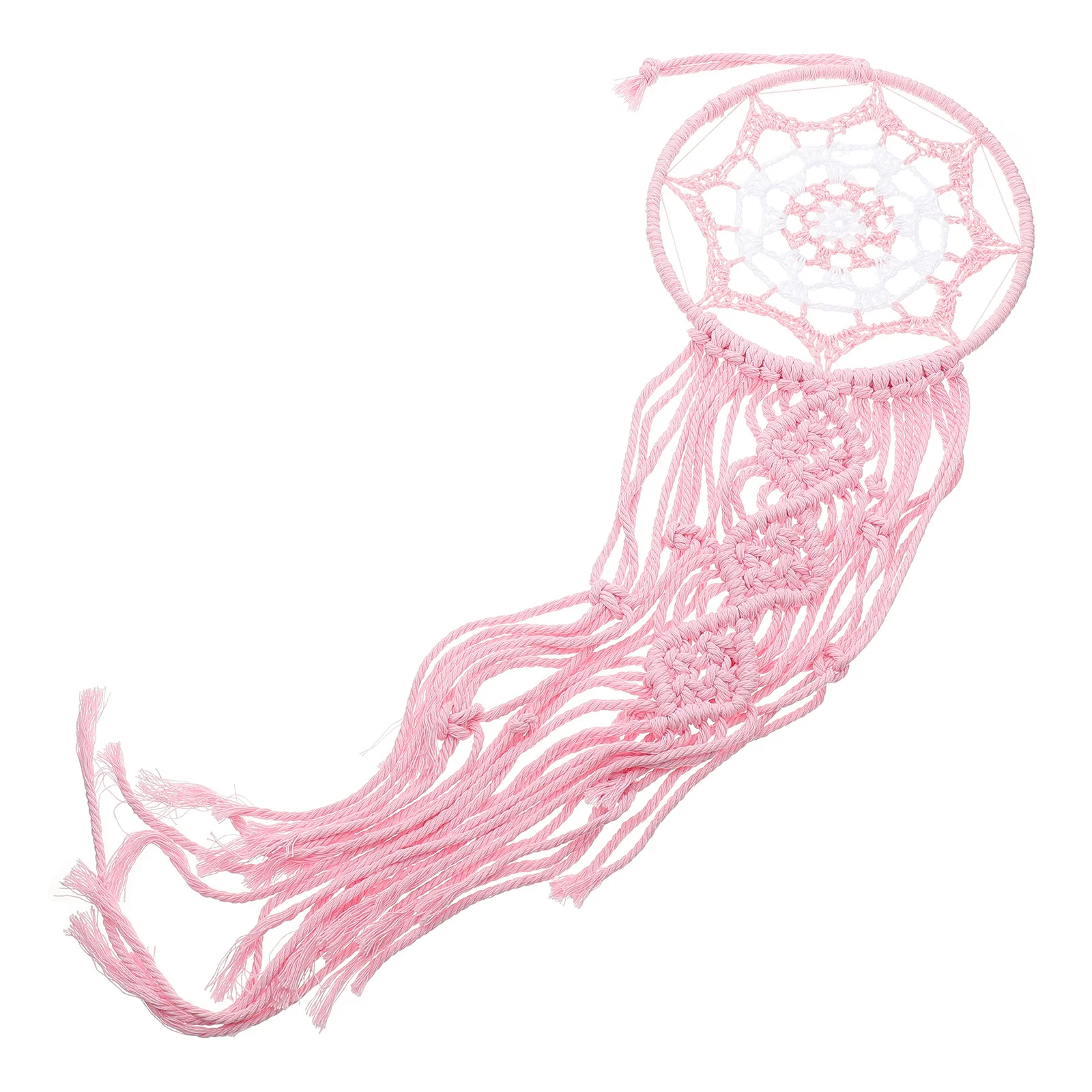 

Dreamcatcher Tassel Hand-Woven Pendant Macrame Tapestry Wall Hanging Bedroom Living Room Decor Woven Dreamcatcher