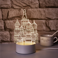 3D Visual Illusion Night Light USB Powered Creative LED Desk Lamp Holiday Gift for Indoor Bedside Table Decoration