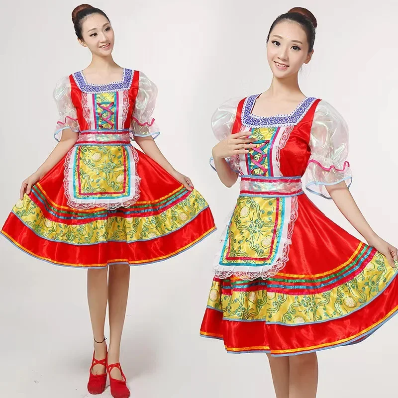 

Classical Elegant Traditional Russian Dance Costume Dress European Princess Stage Dresses Mongolia Stage Performance Clothing