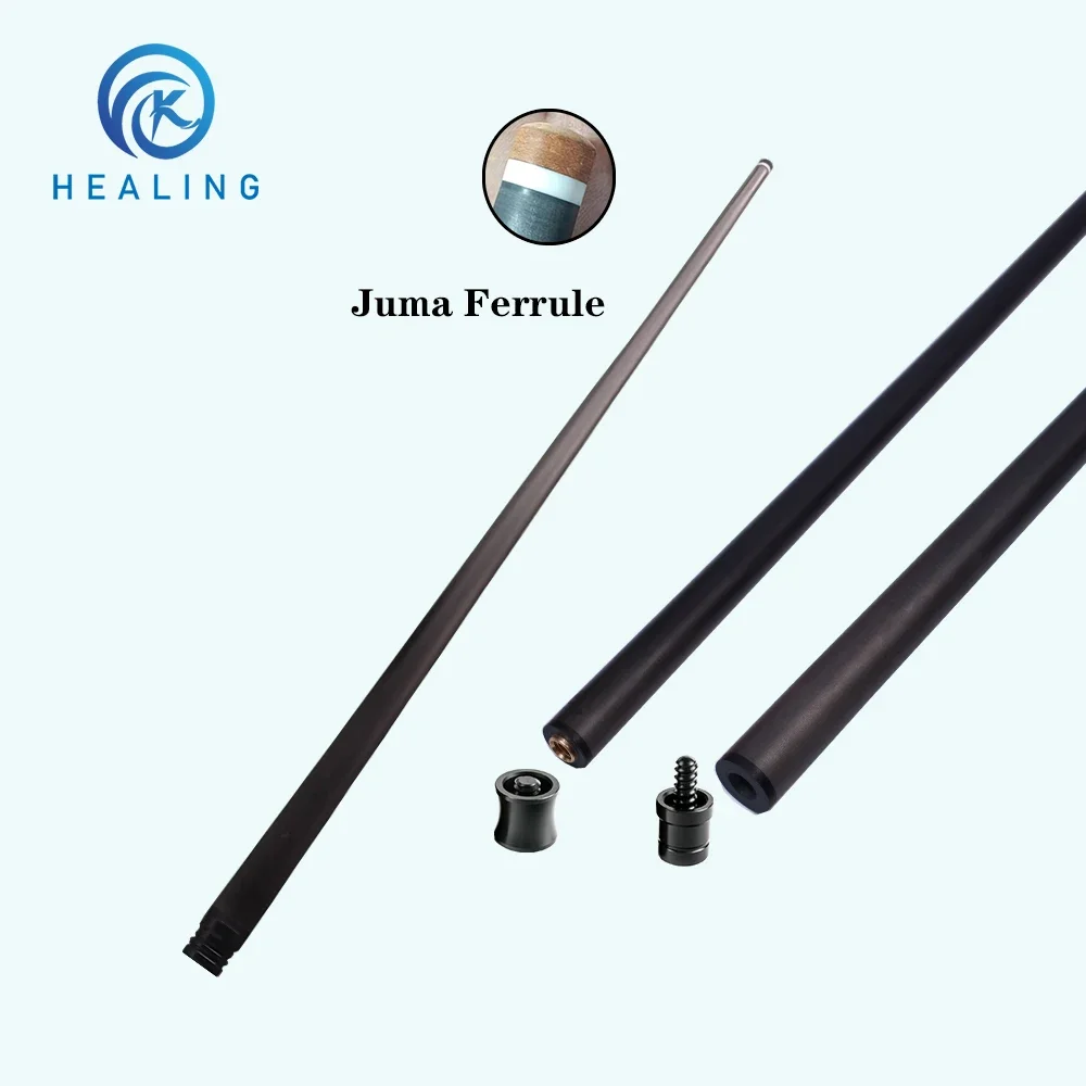 Shaft for Billiard with Foam Carbon Fiber, Pigskin Tip, Juma Ferrule, Black Technology Shaft of Pool Cue Front Part for Billiard