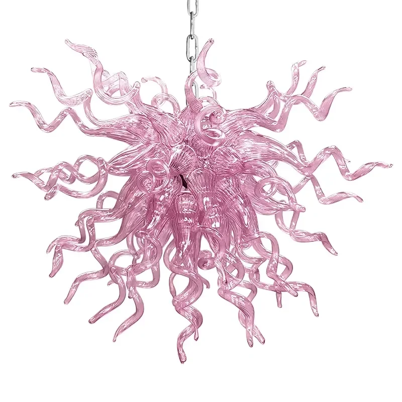 for Contemporary Hanging Lamps Hand Blown Glass Chandelier Energy Saving  Bulb Home Coffee Shop Decoration