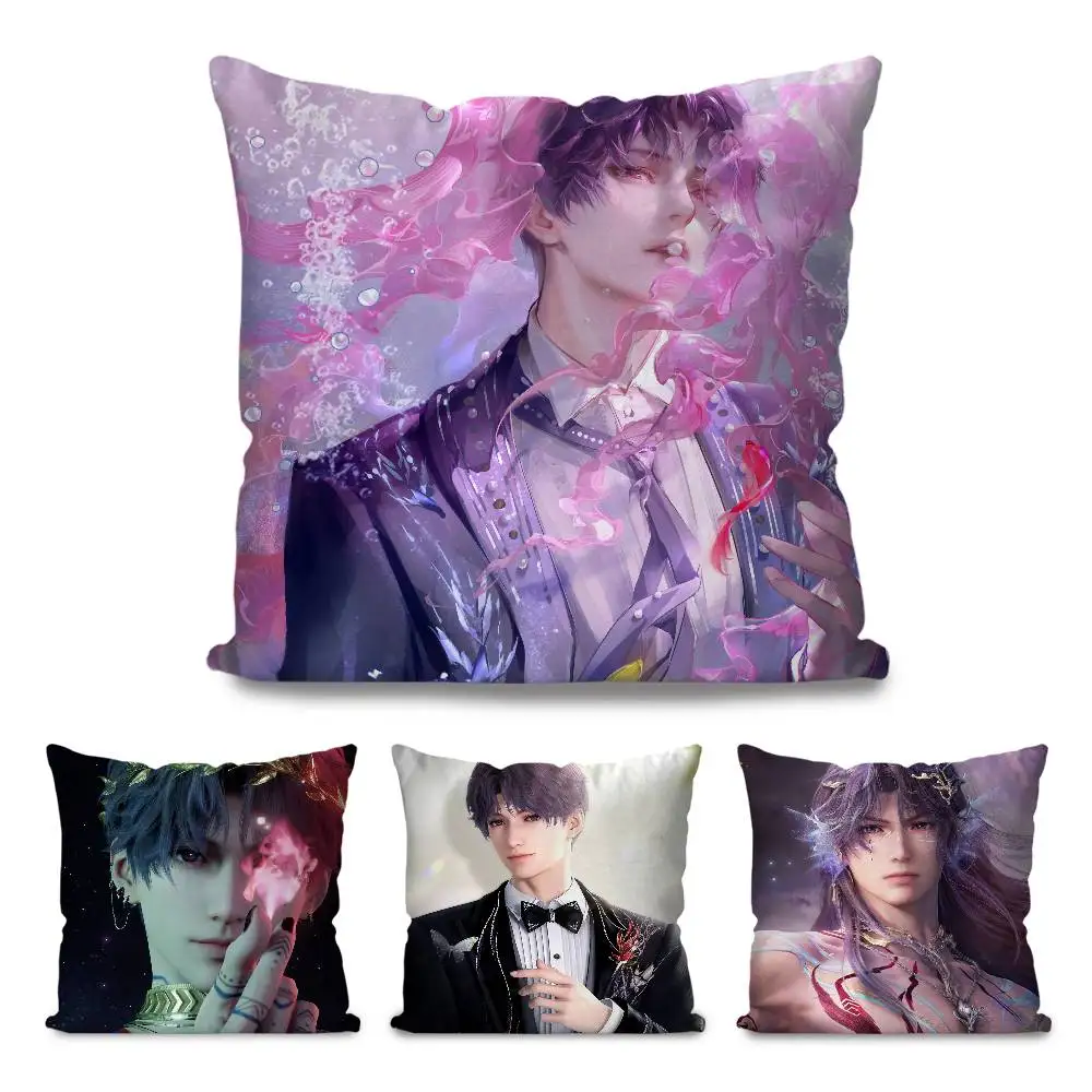 R-Rafayel Love And D-Deepspace Pillow Case Fashion Square Pillowcase Bedroom Sofa Room Ins Decoration Leisure