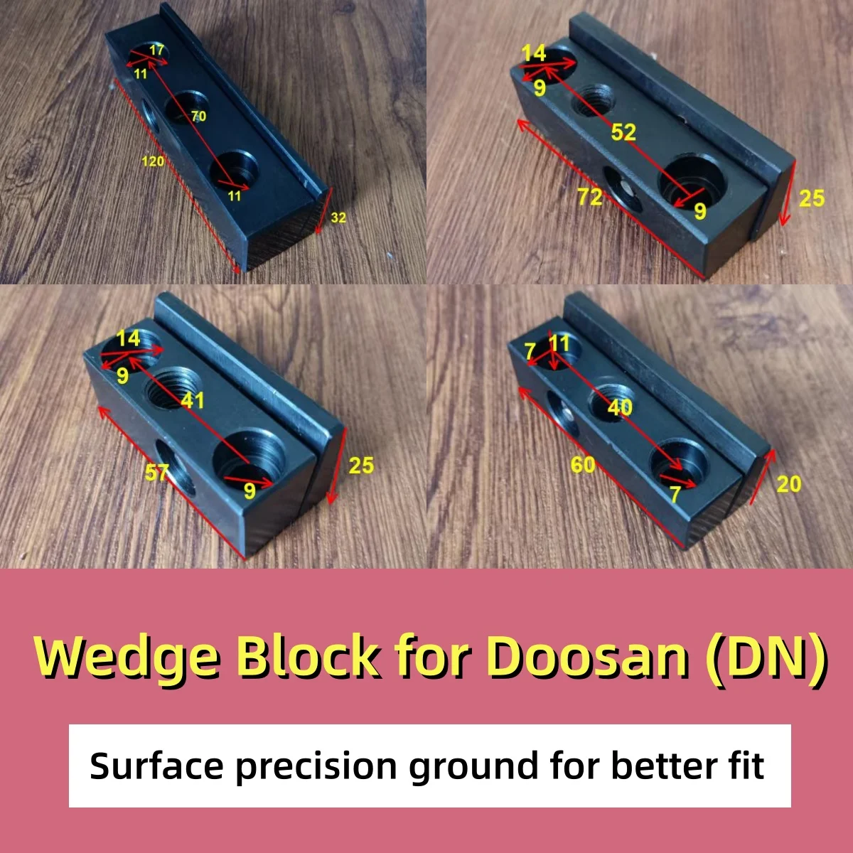 Wedge Block for Doosan/DN CNC Lathe Turret Tool Block Pad Wedge Tool Holder Turret Turning Tool Press Block Slant Block