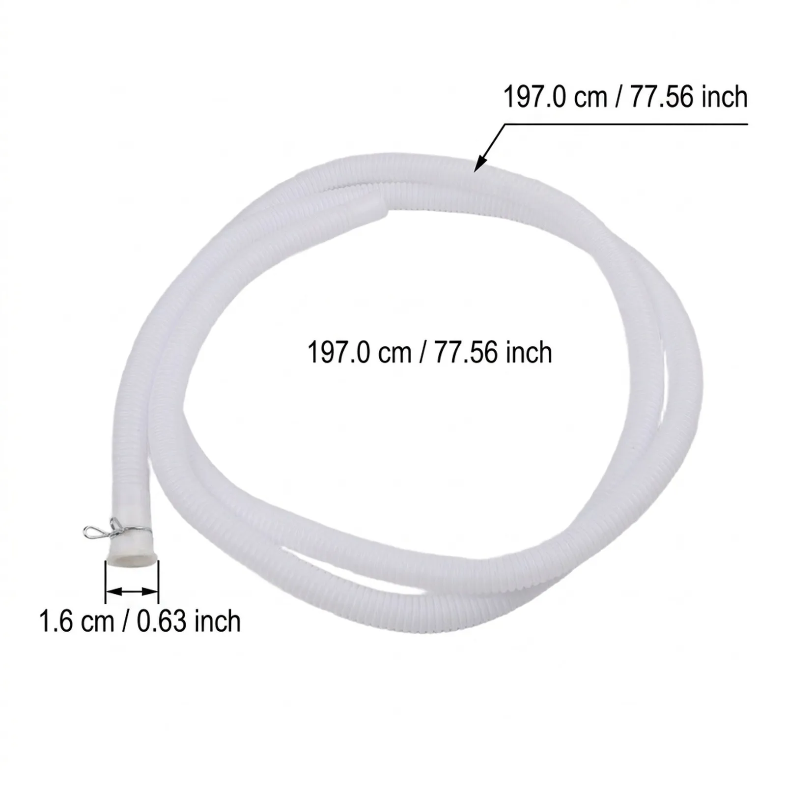PVC Air Conditioner Drain Extension Pipe 2M Length Engineered for Compatibility with Common Split and Window AC Installations