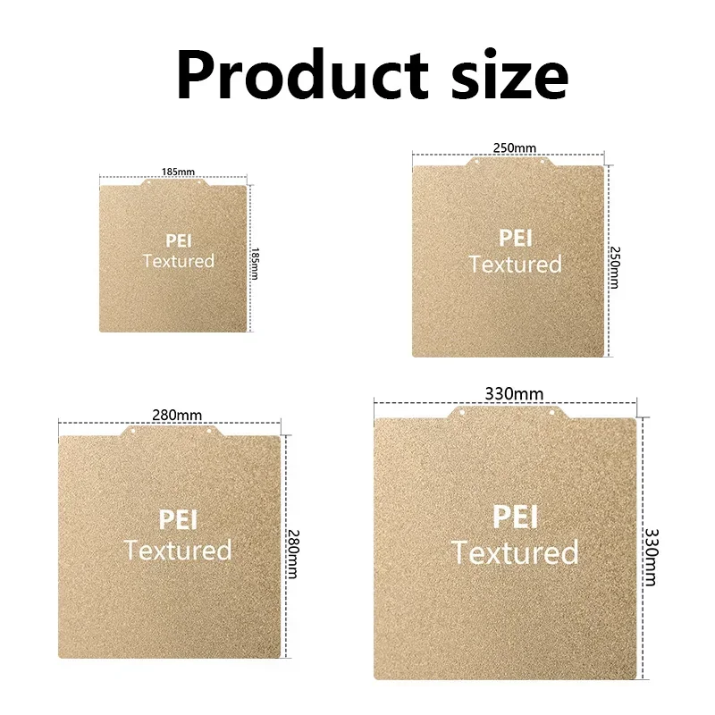 For QIDI Q1 Pro/X-Smart 3/X-MAX 3 PEI Build Plate 185/250/280/330mm Double Sided PEY PEO Chameleon Sheet Magnetic Bed