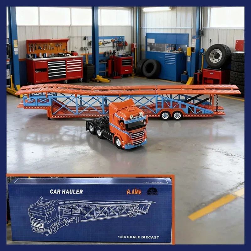 

Модель-копия автомобиля-эвакуатора Flame в масштабе 1/64, из сплава, статическая коллекционная модель, украшение, праздничный подарок, игрушка, сувенир