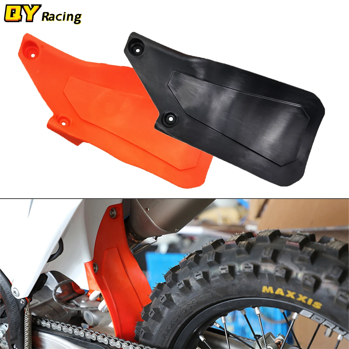 

Motorcycle Rear Fender Mudguard For KTM SX SXF XC 125 150 250 300 450 Shock Absorbing Air Box Mud Flap Splash Guard Black Orange