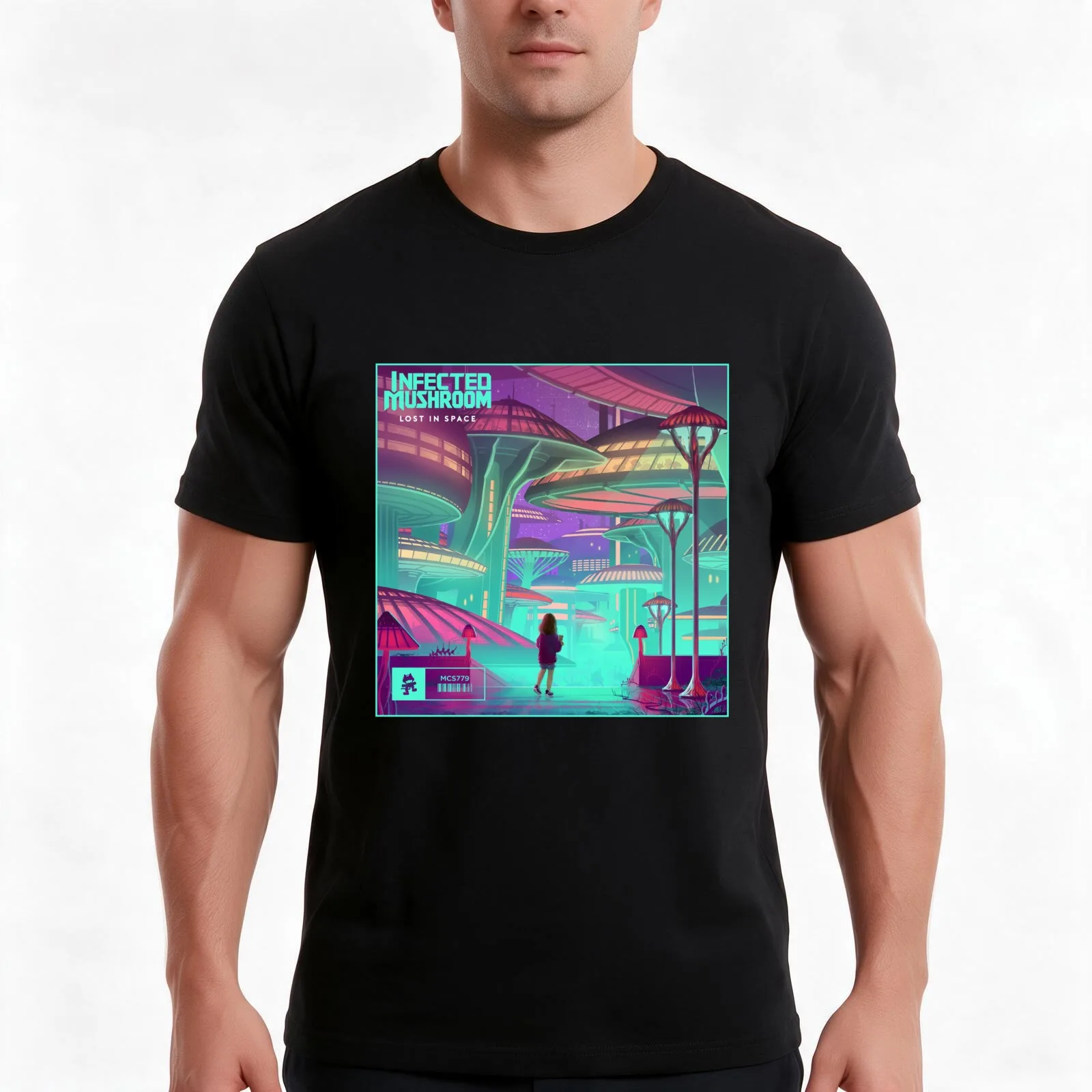 Infected Mushroom Design T-Shirt Summer Casual Cotton Tee Oversized Streetwear Tops Vintage Graphic Print Unisex Men Women