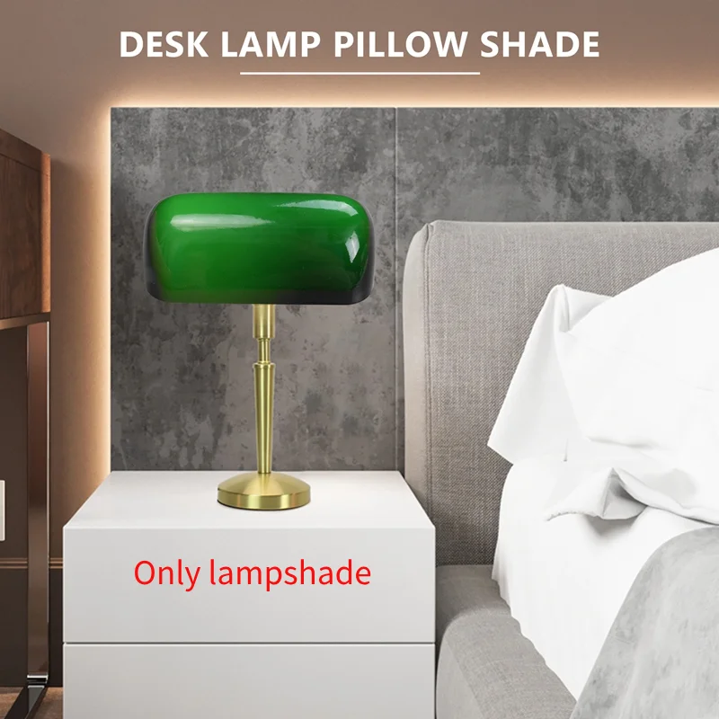 Promotion! Green color GLASS BANKER LAMP COVER/Bankers Lamp Glass Shade lampshade (Without lamp)