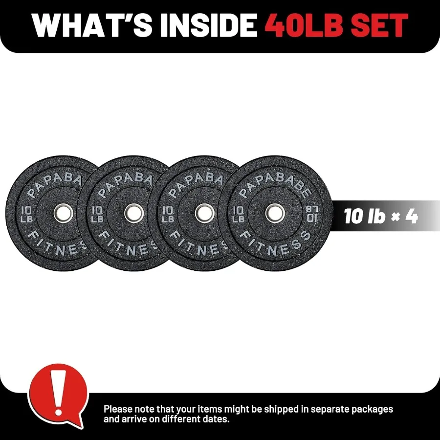 2-Inch Weight Plates Set with Floor Protection Rubber Coating for Barbell Strength Training and Weightlifting Available in Sing