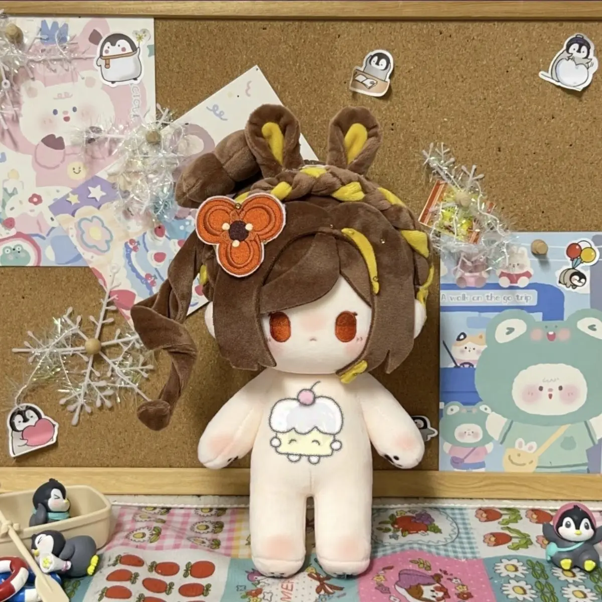 원신 임팩트 게임 주변 캐릭터 치오리 애니메이션 20cm 봉제 인형 귀여운 드레스업 성인/아이들용 수집 선물로 완벽