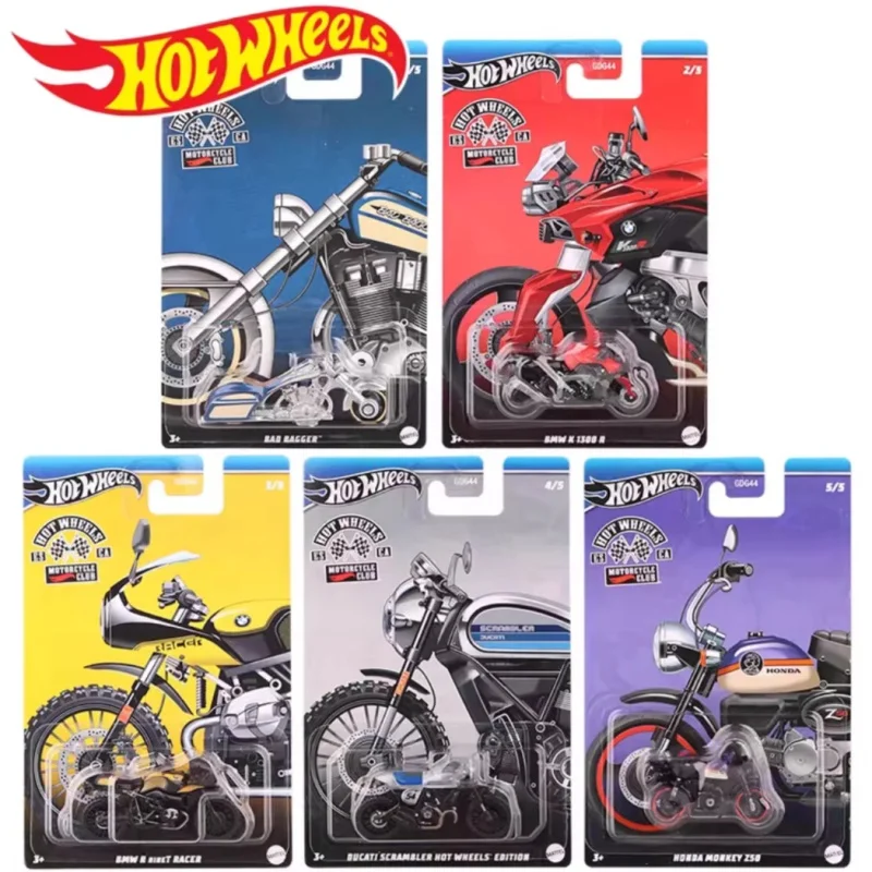 

Original Hot Wheels Motorcycle Club Serise Car Model K 1300 R Tred Shredder Moto 1/64 Diecast Vehicle Collectible Gdg44 Boy Gift