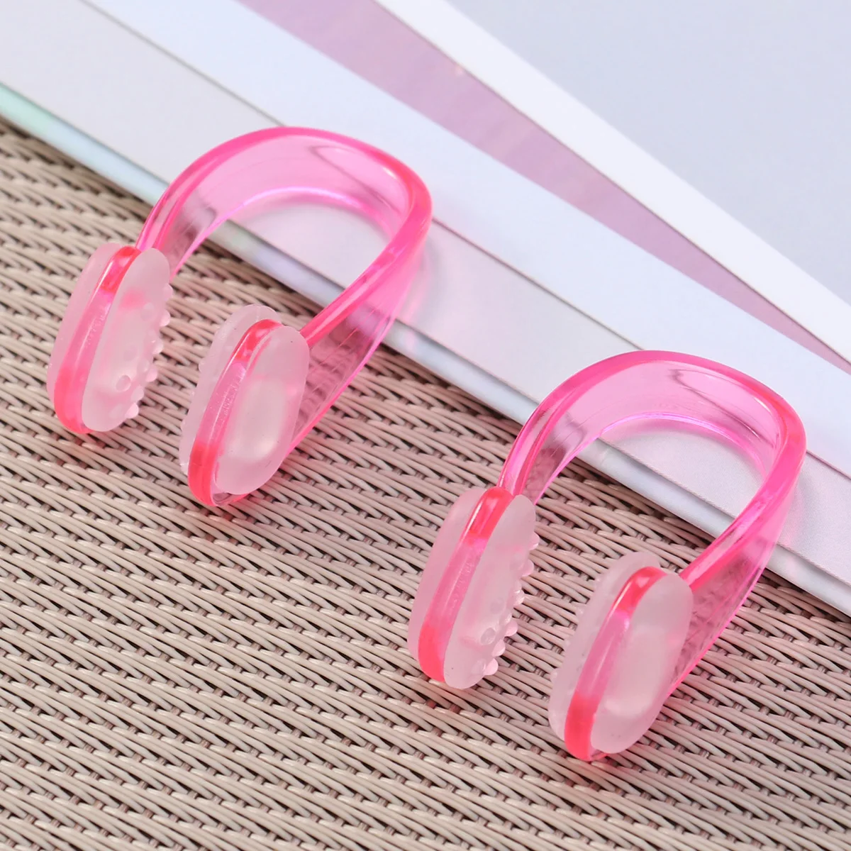 

2pcs Swimming Nose Clips Tpe Padded Reusable Sturdy Comfortable For Adults Tear Resistant Sport Swim Gear Nasal Splint Earplug