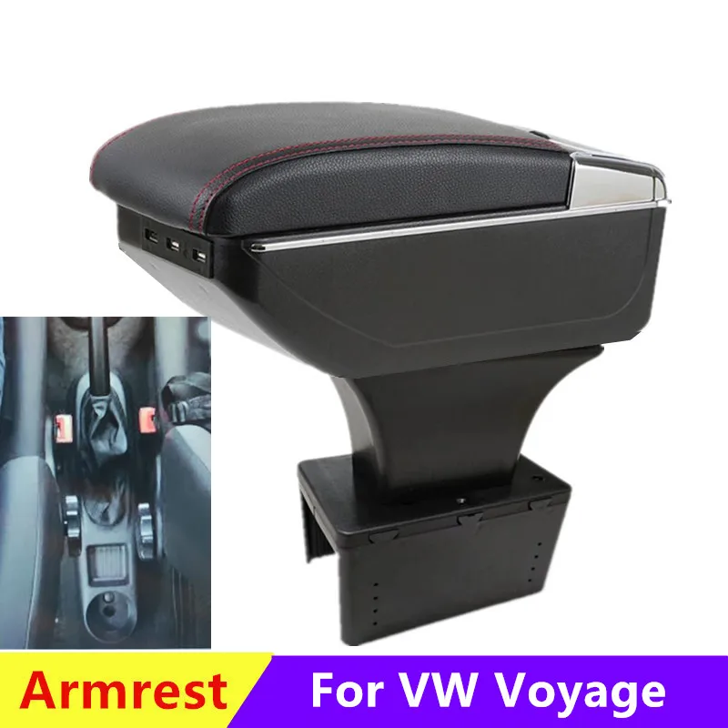 For VW Voyage Armrest Box for Volkswagen Gol / Saveiro / Voyage Car Armrest Box Center Storage Box Car Accessories