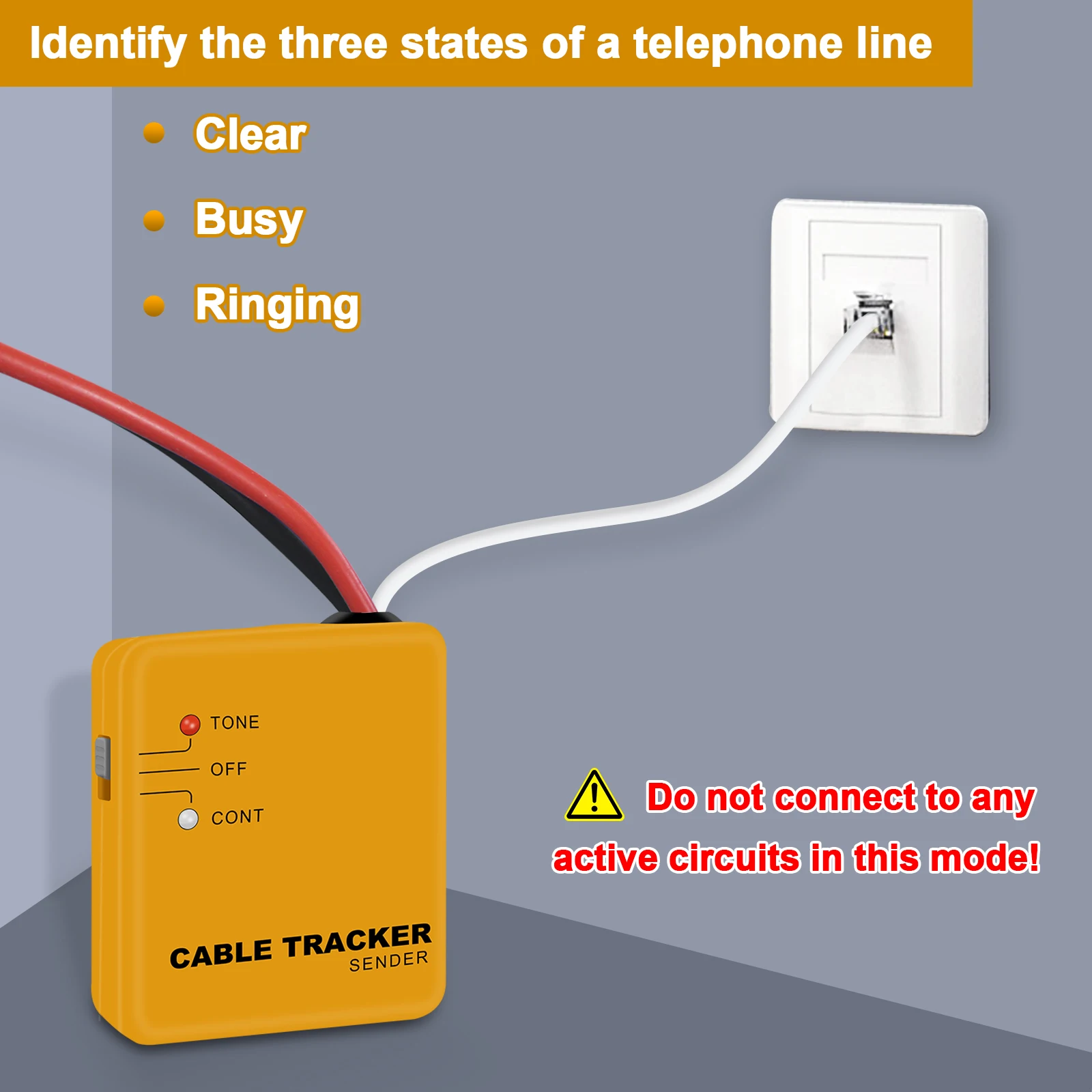 Xin Tester Wire Toner Cable Tracer, Tone Generator and Probe Kit High Accuracy Network Cable Jack Testers Ethernet Circuit Trace