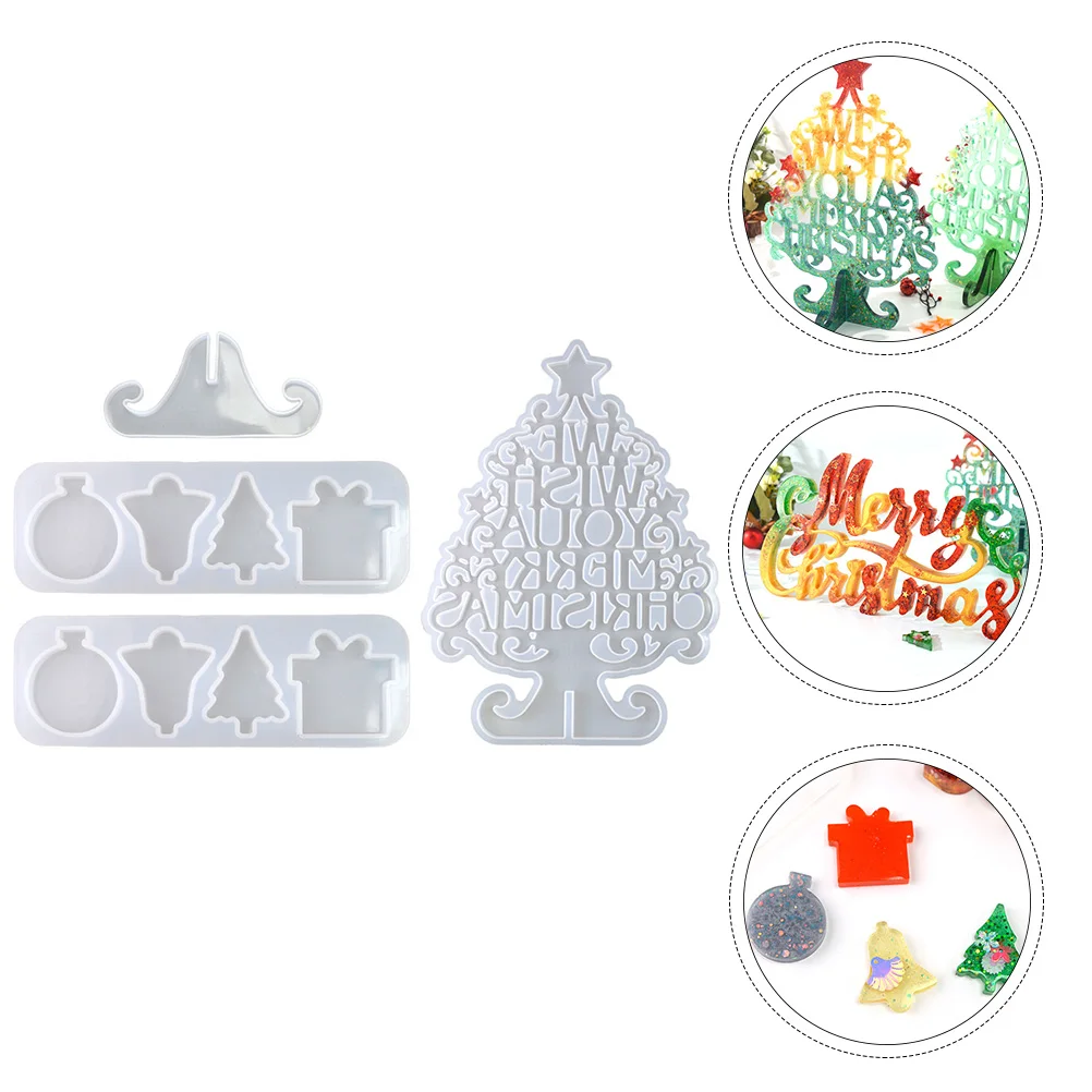 

4Pcs Soft Silicone Christmas Tree Bell Moulds Perfect for Crafts and Decorations