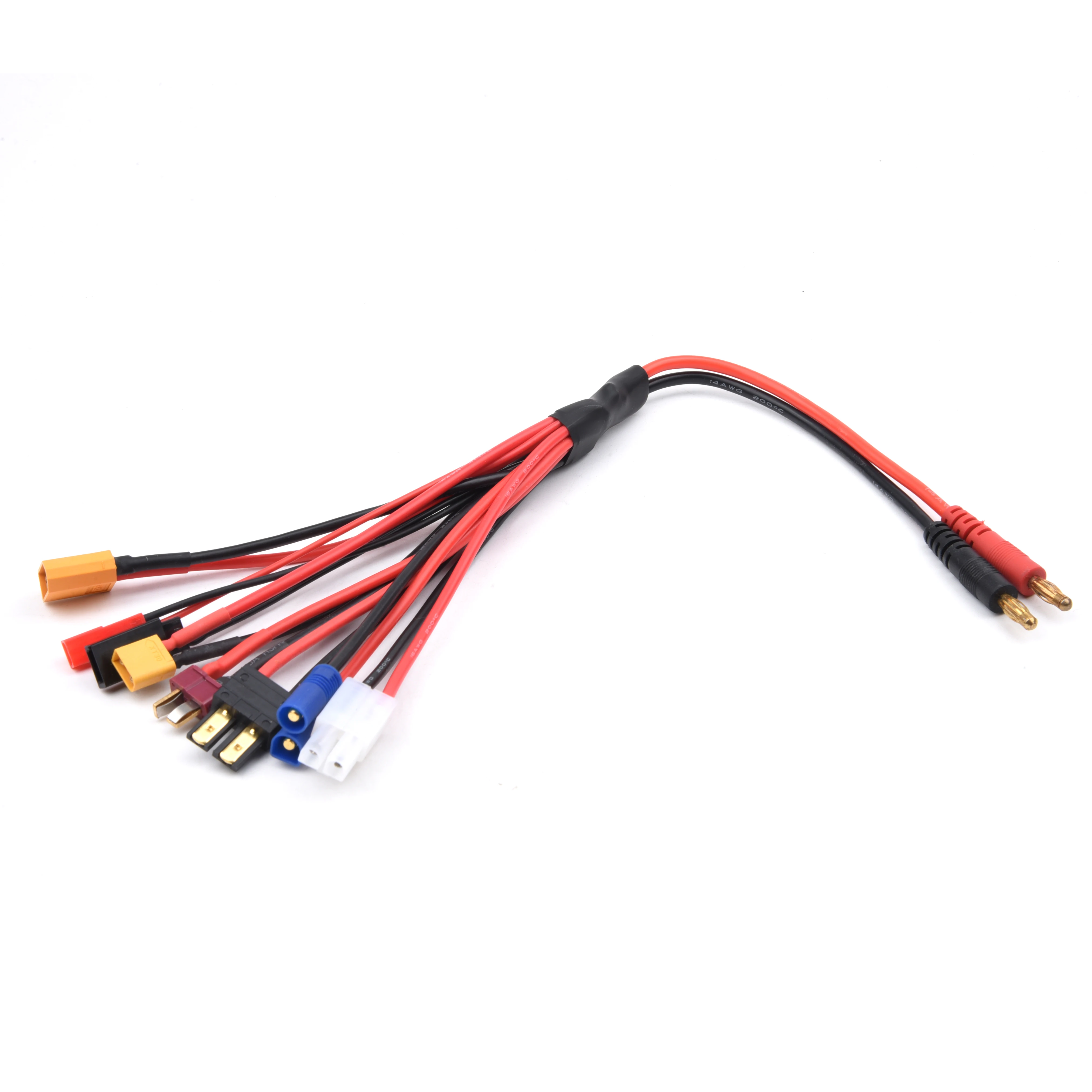 Multifunction Balance Charging 8IN1 Soft Silicone Charging Wire XT60 Connector to XT60 XT30 T Plug  JST EC3 Wire Cable for RC