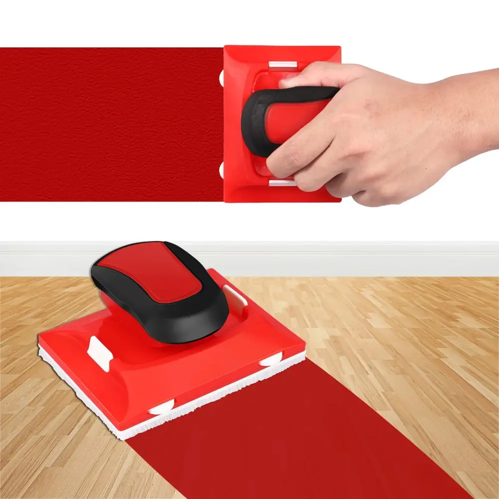 Nylon Bristles Red Paint Edger Home Interior Replace Pads Paint Edger Trimmer Plastic Wall Color Separator Paint Pad Applicator