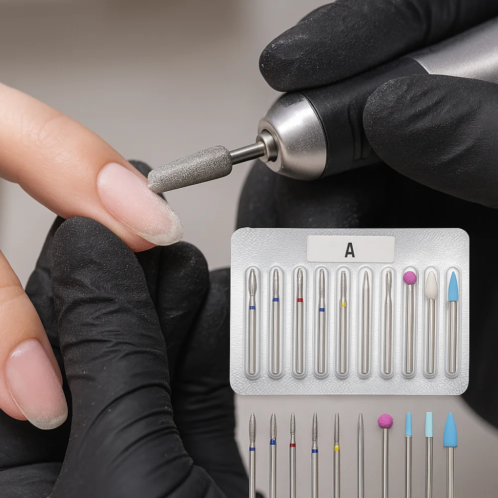 

10Pcs Russian style Nail Polishing Head Set Dead Skin Removal Wear-resistant Manicure Grinding Head Electric Rotary