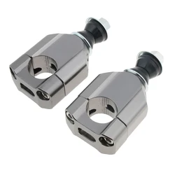 2PCS 28mm CNC Aluminum Universal Motorcycle HandleBar Fat Bar Mount Clamps Risers Lifter Dirt Bike Motorcycle 1 1/8